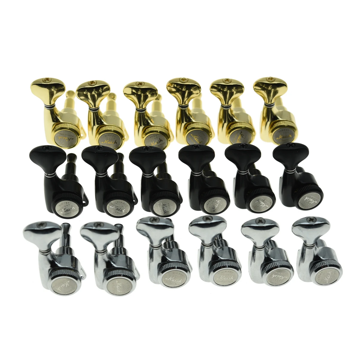 

6 Inline 18:1 Gear Ratio Guitar Locking Tuners Locking Machine Heads Locking Tuning Keys Pegs for Strat/TL or Electric Guitars