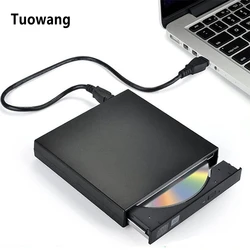 External DVD- Drive, USB 2.0 Portable CD/Dvd +/-Rw Drive Slim Dvd/CD Rom Rewriter Burner For Laptop Desktop Pc Windows 10/8/XP