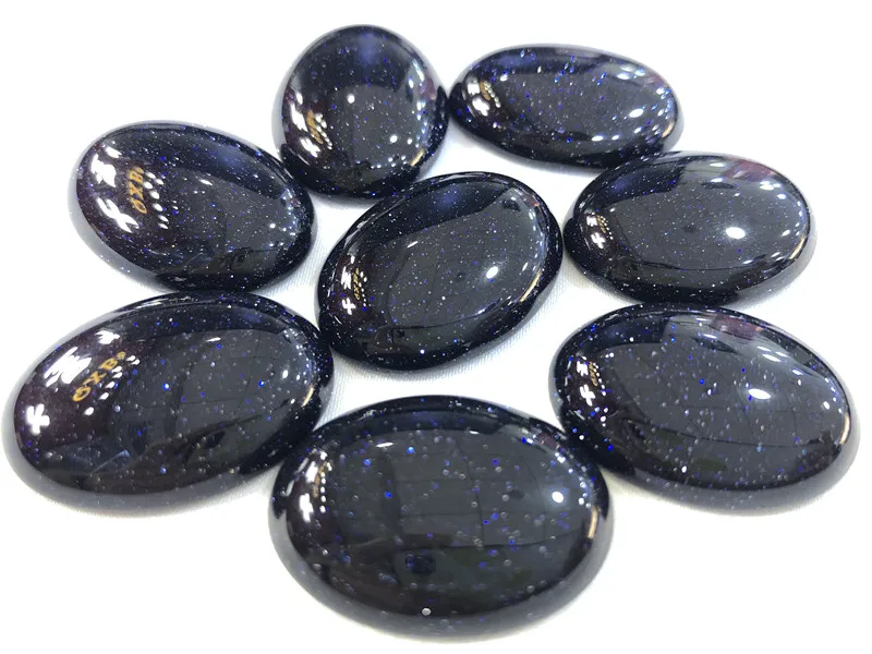 Wholesale Gemstone Cabochon 10pcs/lot Stone Bluesand Stone Oval CAB CABOCHON 22x30mm Loose Gemstone Beads For Jewelry Making