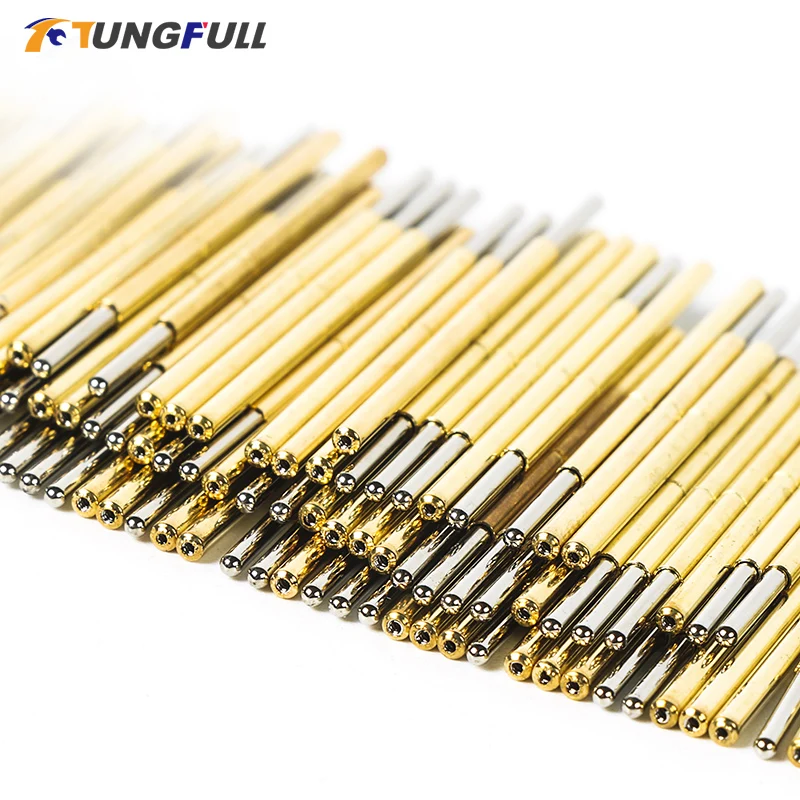 TUNGFULL P100-J1 Dia 1.36mm 180g Gold Plated Spring Test Probe Pogo Pin Wholesale 100pcs Practical Spring Test Probes