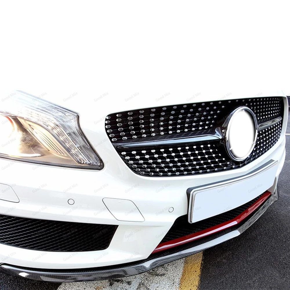 AMG Style Carbon Fiber Front Bumer Chin Lip for Benz W176 A-Class A180 A200 A220 A260 A45 with Amg Package 13- 15