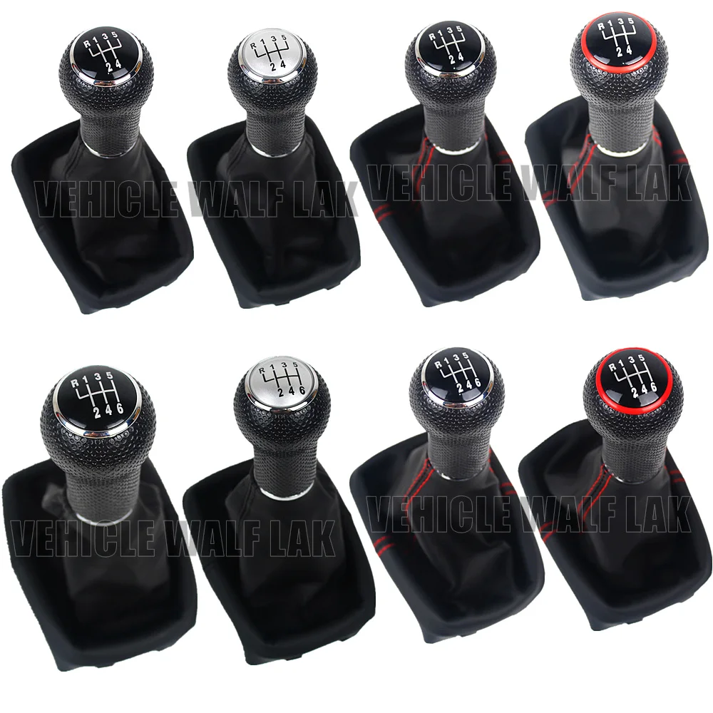 For VW Sharan 2001 2002 2003 2004 2005 2006 2007 2008 2009 2010 Car-Styling 5 / 6 Speed Car Gear Stick Shift Knob With Boot