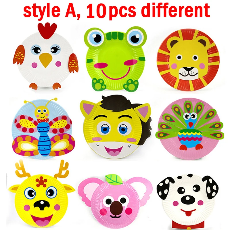 3D Animal Papel Placa Art Kits para Crianças, DIY Artesanato Adesivo, Projeto Cartão, Suprimentos de Ensino, Pré-escolar Criança, Meninos, Meninas