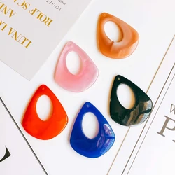 ZEROUP Acrylic Plastic multicolor Eardrop Triangle Shape Earring Accessories Pendant Necklace Charms Diy Handmade Material 10pcs