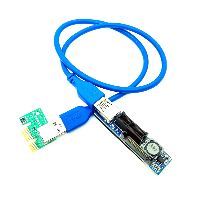 Riser – câble d'extension PCI Express x1, câble usb 3.0 de 60cm pour cartes réseau