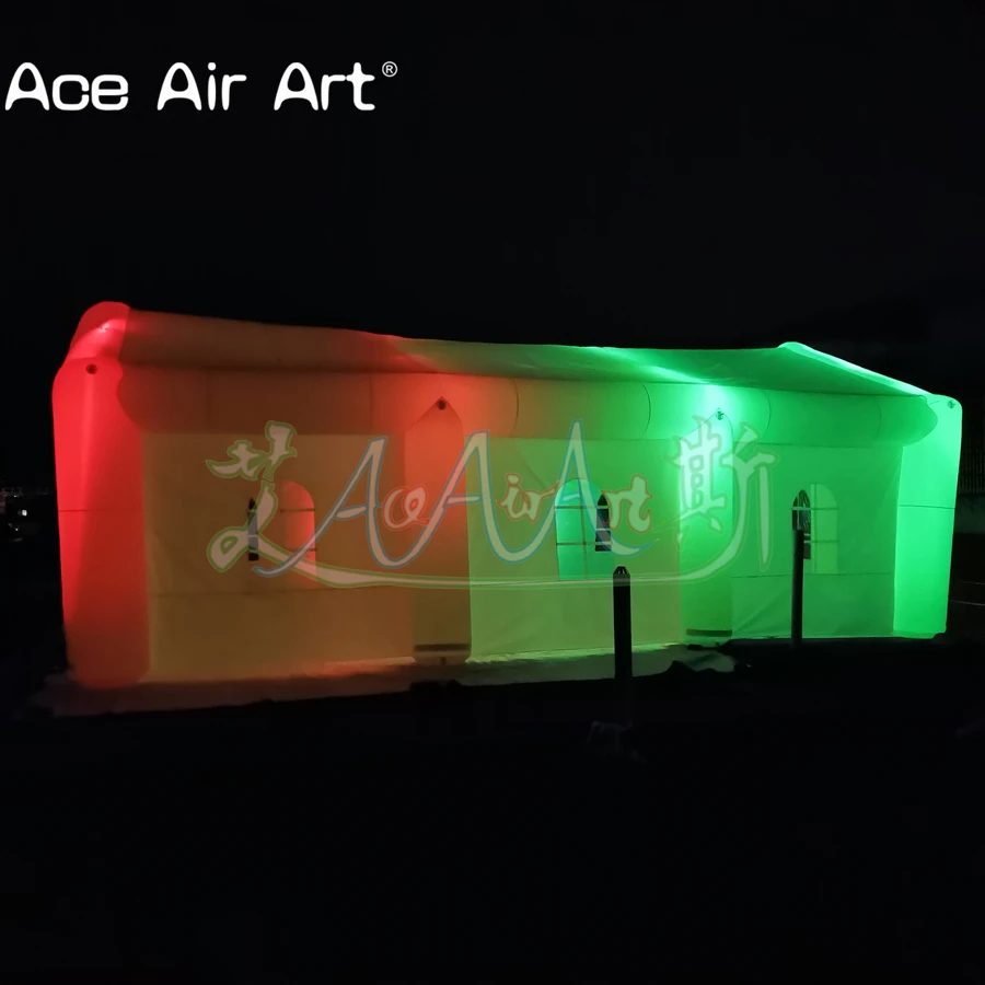 Neue Design Weiß Tentage Gaint Aufblasbare Zelt Mit Lichter Für Outdoor-aktivitäten/Ausstellung/Handel Zeigen Durch Ace air Kunst