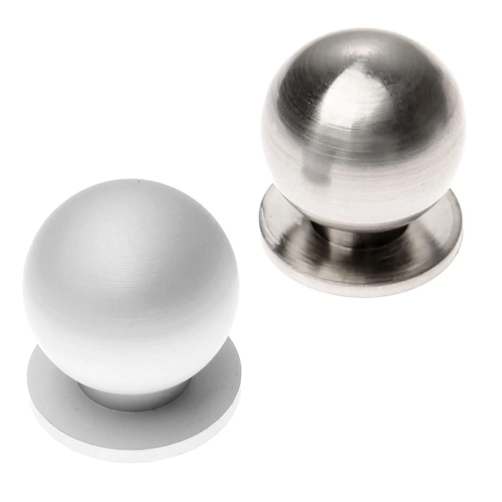 Modern Round Ball Knob Aluminium alloy Matt Furniture Pull Handle Wardrobe Door Drawer Cabinet Durable Useful Screw Grey Silver