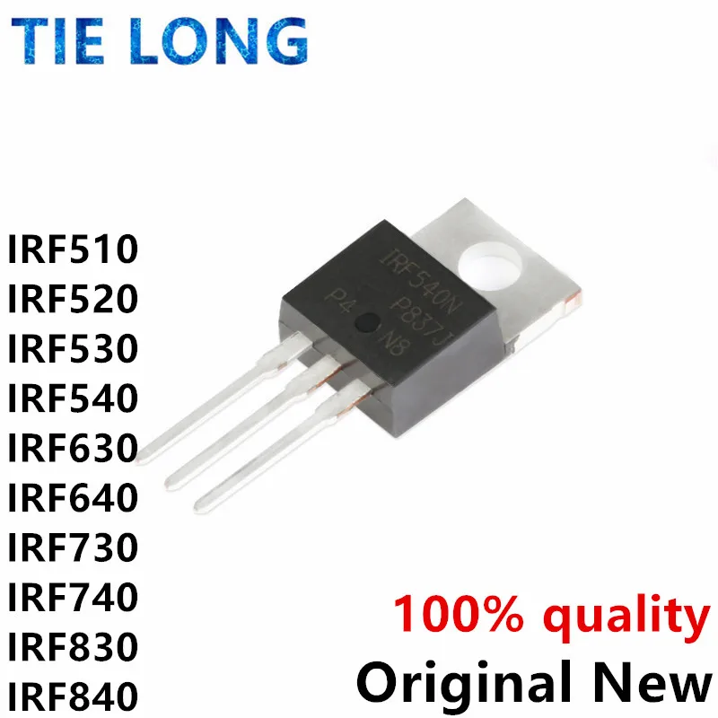 IRFouvriers IRF520 IRF530 IRF540 IRF640 IRF720 IRF740 IRF830 IRF840 IRF630 TO220 IRF510N IRF540N IRF520N IRF530N IRF640N IRF730 10 pièces