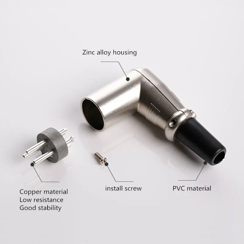 Разъем XLR, розетка, 3-полюсный штекер, симметричный, 1 шт.