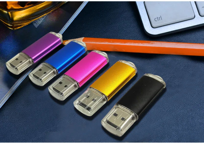 Clé USB en métal personnalisable avec Logo, support à mémoire de 4GB 8GB 16GB 32 GB 128MB