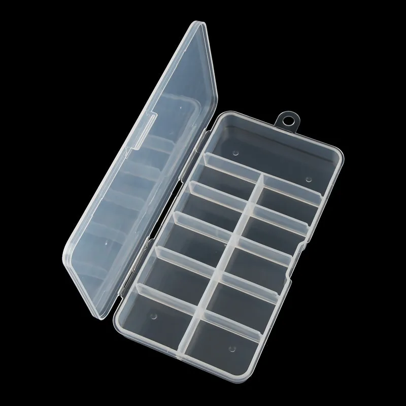 10Grids/box Empty Box Case Nail Art Container Storage Clear/Plastic Nail  Supplies Storage For Bead /Tips Rhinestone Nail Tools