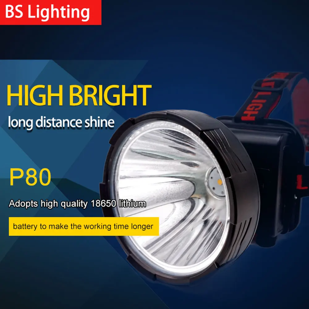 Poderoso P80 Usbrecarregável Led Farol à Prova Impermeável Água ao ar Livre Noite Lanterna Tocha para a Pesca Caça Caminhadas
