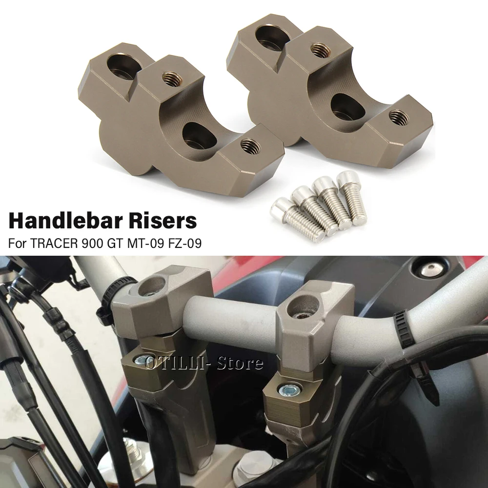 For Yamaha TRACER 900 GT MT-09 FZ-09 Handlebar Bar Risers Barback 2015 - 2021 Handlebar Riser Bar Motorcycle Mount Handle Clamp