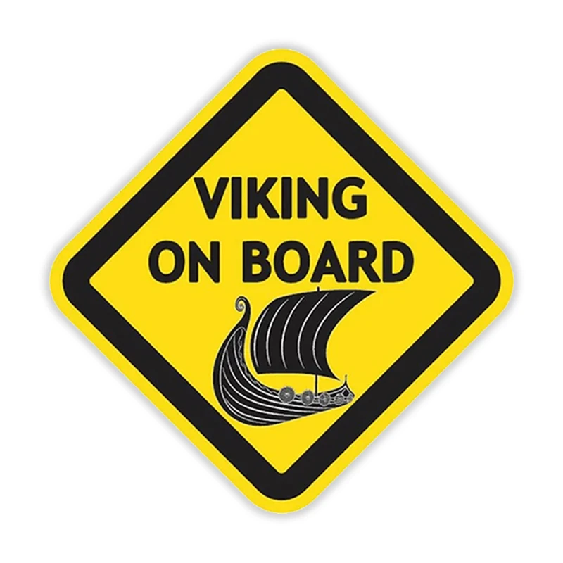 S50586# Various Sizes Personality PVC Decal VIKING ON BOARD Waterproof Car Sticker on Motorcycle Laptop Decorative Motorcycle