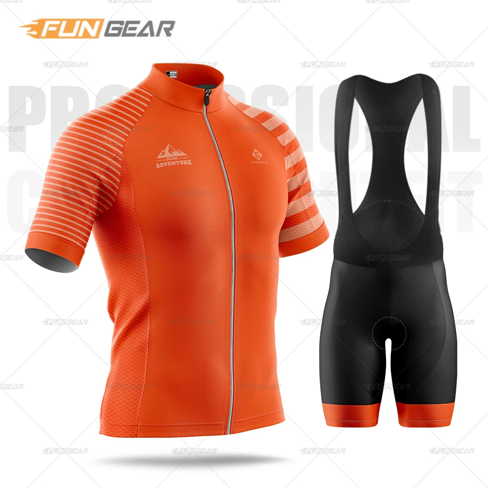 Cycling Clothing for Men, Short Sleeve Jersey Set, Bicycle Training Uniform, Power Band, Ride Sets, New, Summer, 2023