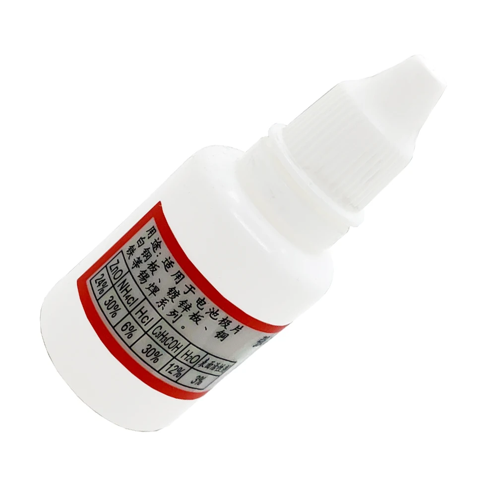 Agente de soldadura sin limpieza, 20ml, flujo de acero inoxidable, placa de acero blanco, batería de hierro, soldadura de flujo líquido, soldadores duraderos