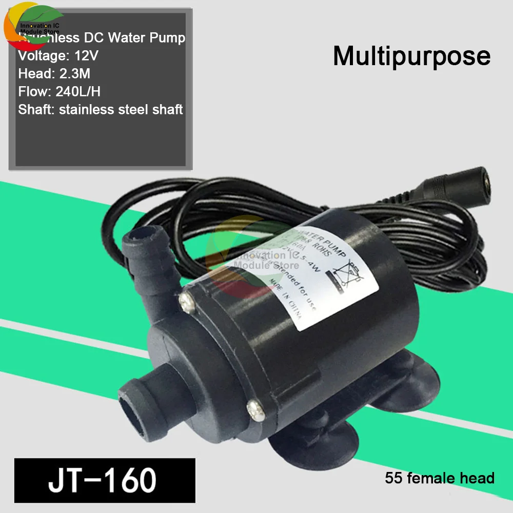 JT-160A Mini Miniature Small Water Pump Household Tea Table High Temperature Pumping DC 6-12V Brushless Small Water Pump 240L/H