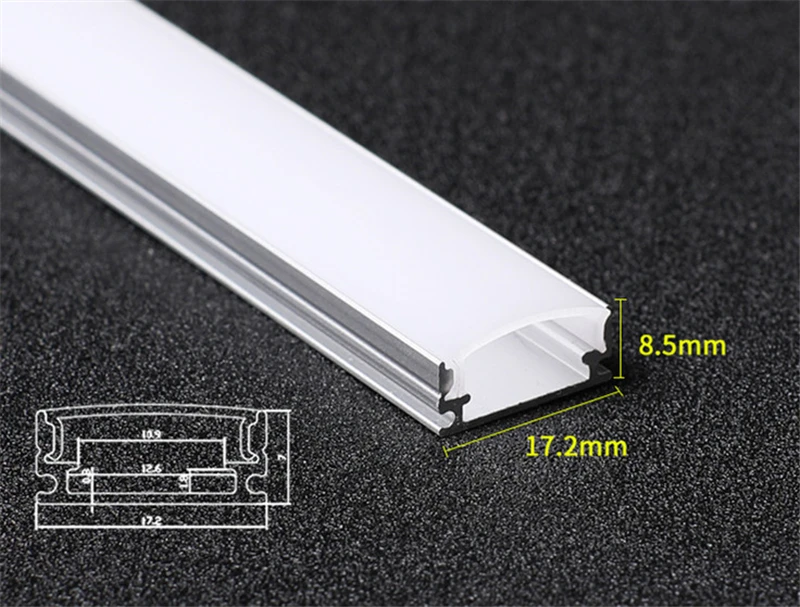 1-30 PCS LED Rigid Strip DC12V 50CM 20 inch SMD5730 36LEDs U/V-Shaped Flat LED Aluminum Channel Rigid Strip for Indoor Lighting