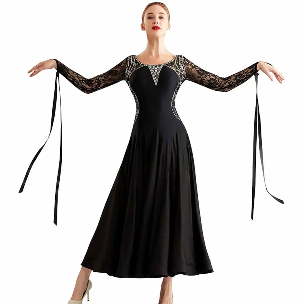 

2021 Adult Modern Dance Costumes Women Ballroom Dance Dresses Standard Ballroom Dancing Costumes Competition Standard Dance Dres