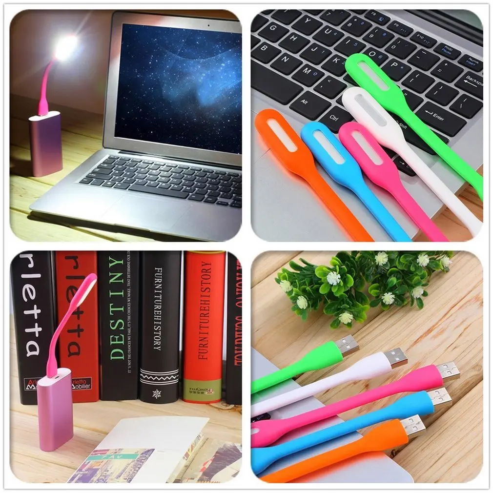 Mini lámpara de luz LED Flexible, portátil, USB, para ordenador, Notebook, PC, Banco de energía, protección ocular