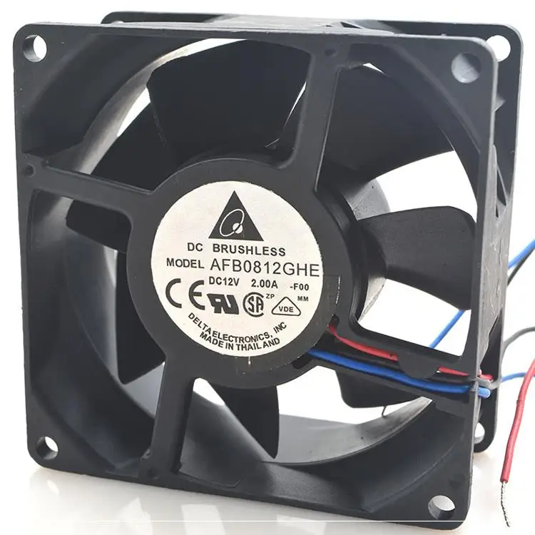 

8038 powerful cooling fan 8cm FOR DELTA AFB0812GHE 8038 8CM 80X80X38MM 12V 2.00A 3 Line Chassis Violence Fan