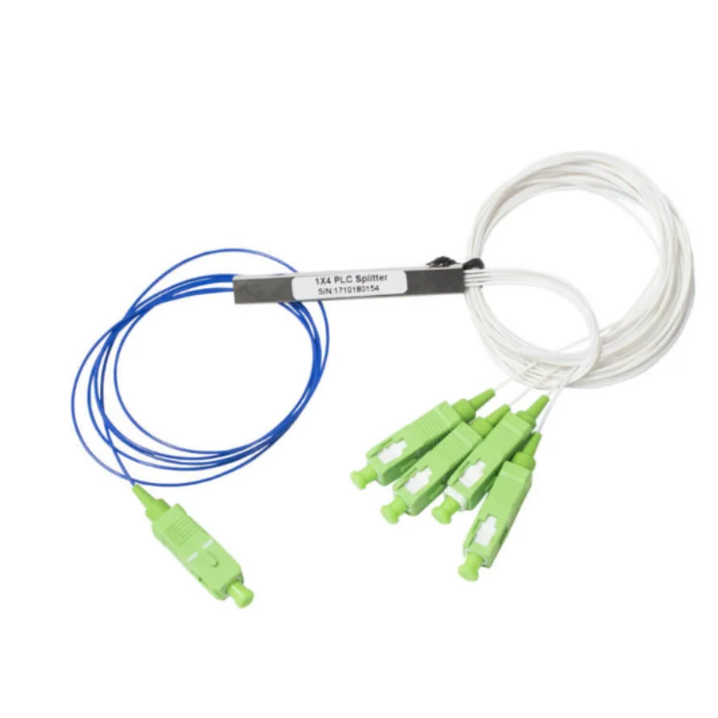 

Free shipping 50pcs Plc Splitter 1x4 sc/apc Ftth PLC Splitter 1x4 FTTH Fiber Optic PLC Splitter Steel Tube Type G657A 1M