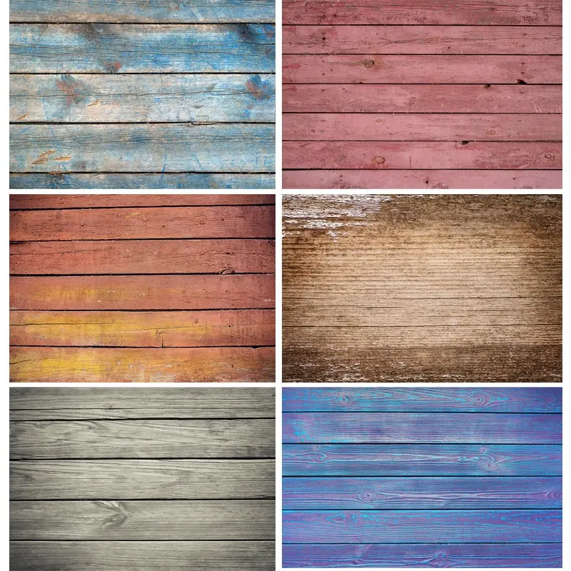 

SHENGYONGBAO Vinyl Custom Board Texture Photography Background Wooden Planks Floor Photo Backdrops Studio Props 201118REP- 04