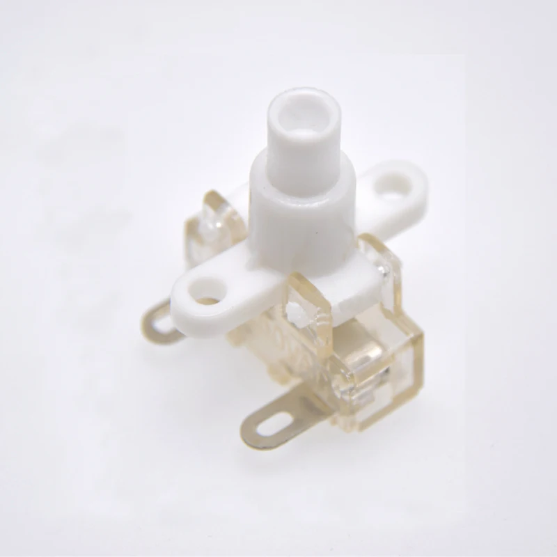 10Pcs PBS-04โปร่งใสปุ่มสวิทช์10A/250V สวิตช์ล็อคด้วยตนเอง