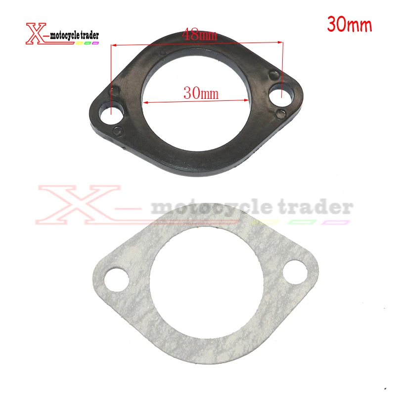 26mm/30mm Carb Carburetor Manifold Intake Pipe Gasket Spacer Seal for Pit Dirt Bike 110 125 cc CRF50 XR50 Pit Dirt Bike ATV Quad