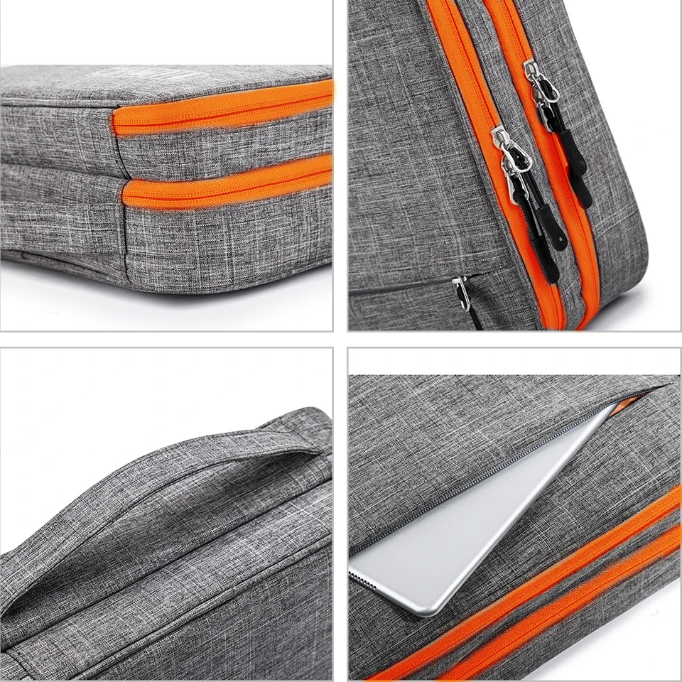 Bolsa de juego de accesorios electrónicos de doble capa, estuche organizador portátil para iPad, discos duros, Cables, h