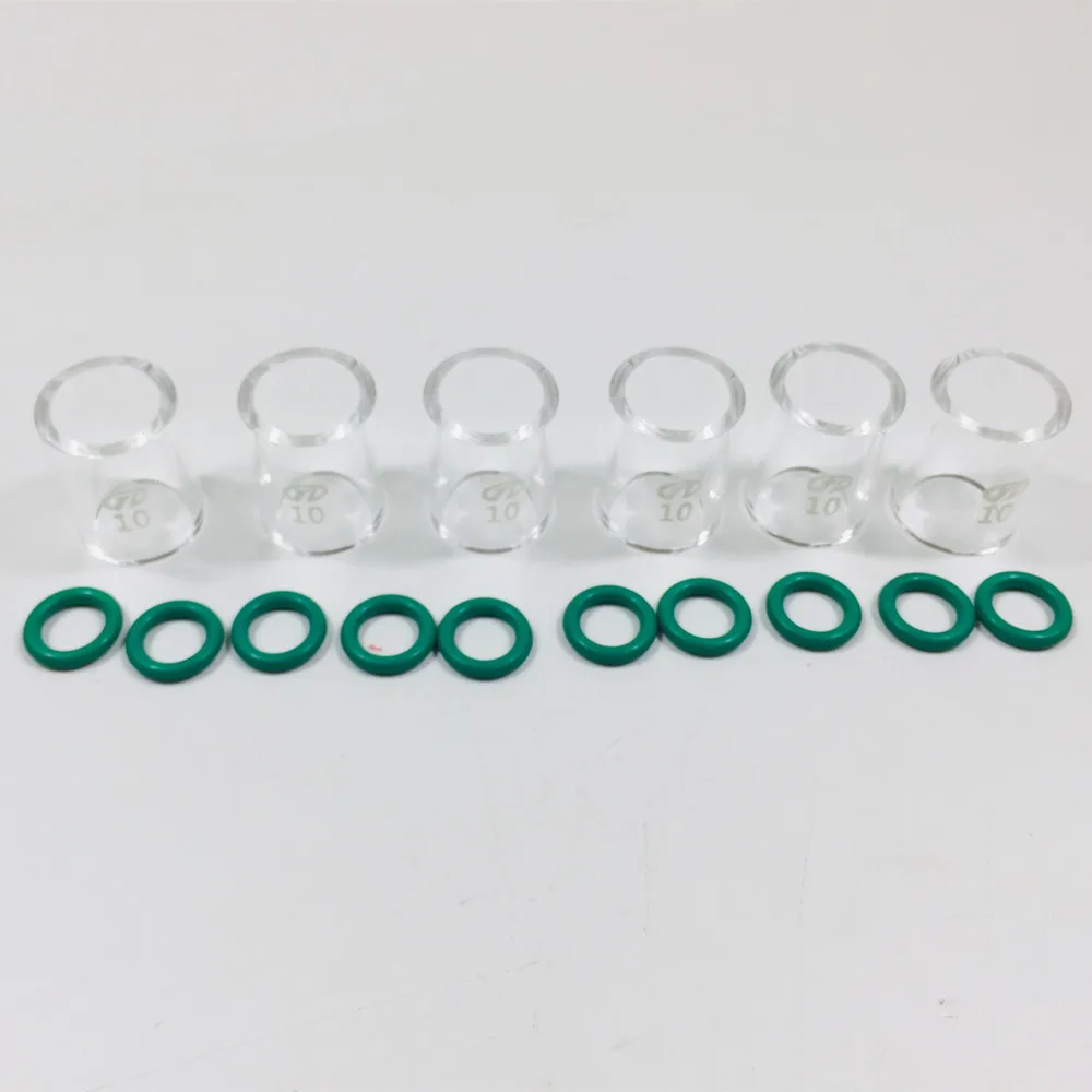 Lente gás tocha de soldagem Stubby, 49 unidades,, para WP-17/18/26 TIG 10 Pyrex copo de vidro kit de soldagem prático durável acessórios fácil de Usar