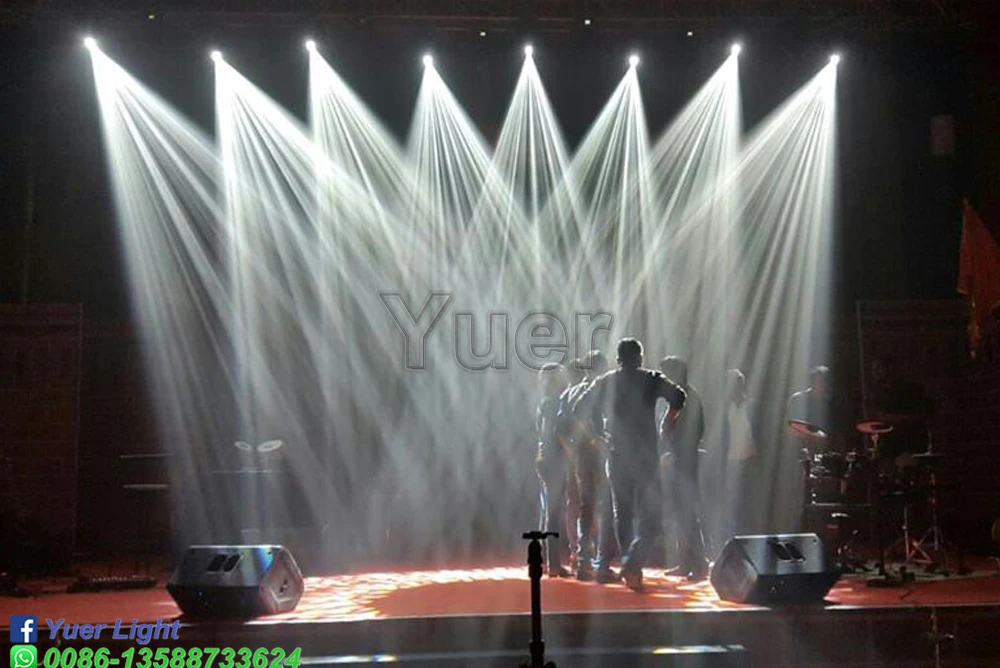 Profissional Moving Head Light, DMX DJ Disco Party, Wedding Stage Effect Iluminação, 1 Roda de Cor, 2 Gobo Rodas, 350W