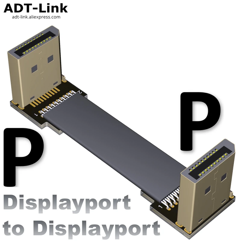 

DisplayPort FPV Cable DP 4K 60Hz 1.2 Version Cord Elbow angled Adapter 5cm-3m FPC Display Port Ribbon Flat Pitch 20pin