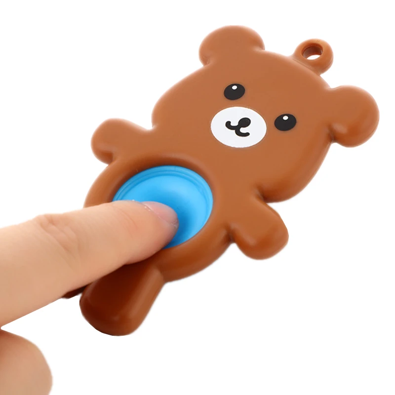 Cute Cartoon Bear Squeeze Toy Simple Dimple Soft Ball Decompression Toys Children Hand Fidget Toy Relieve Stress Kids Gift