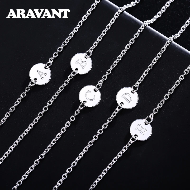 

Aravant 925 Silver Letter Bracelets Chains For Women Fashion Jewelry