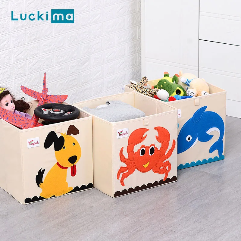 

12 Styles Foldable Desktop Storage Basket Waterproof Toys Clothes Jewelry Organizer Cute Printing Storage Box Pouches Bins