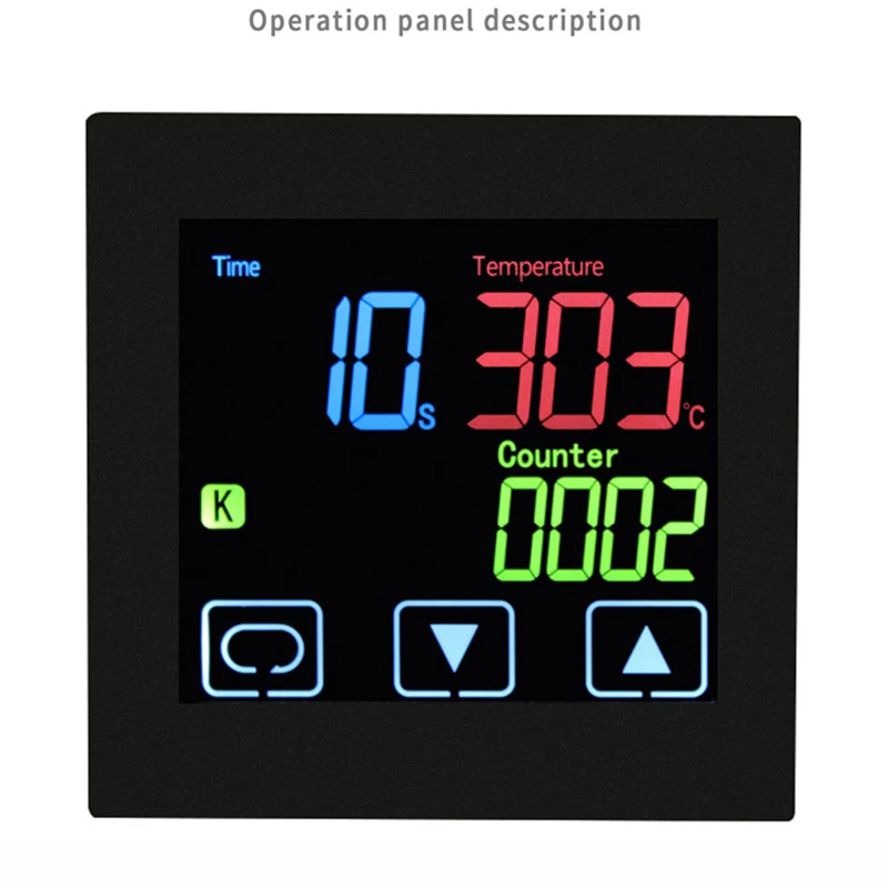 

HEATPRESS thermostat with timer and counter function LCD display touch screen Time Alarm PID heat press Temperature controller