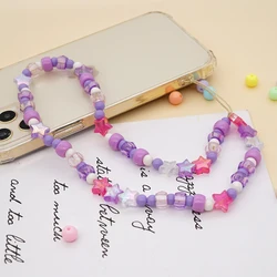 Boho Women Telephone Jewelry Beaded Strap Mobile Case Pendant Chain For Phone Charm String Star Chains Lanyard цепочка