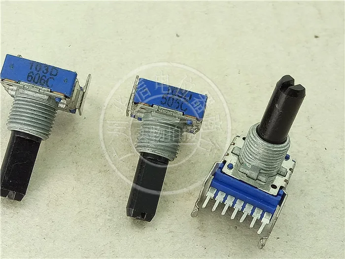 Original new 100% 142 Type horizontal double potentiometer 7pin with middle point C10K D10K handle length 21MMF (SWITCH)
