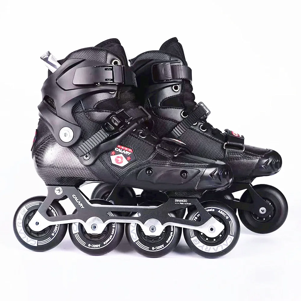 Original Calary Inline Skate Carbon Fiber Slalom Skates Roller Skating Shoes Sliding Smilar With SEBA IGOR KSJ TRIX Patines