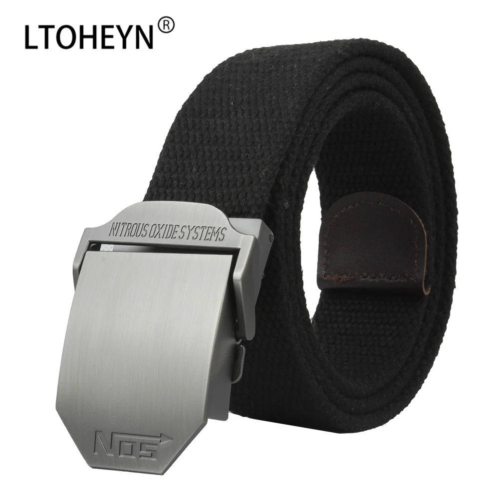 

Hot Sale Men Outdoor Tactical Canvas Belt NOS High Quality Alloy Tactical Belt Buckle Police Military Belt 110-140 Bigger Size