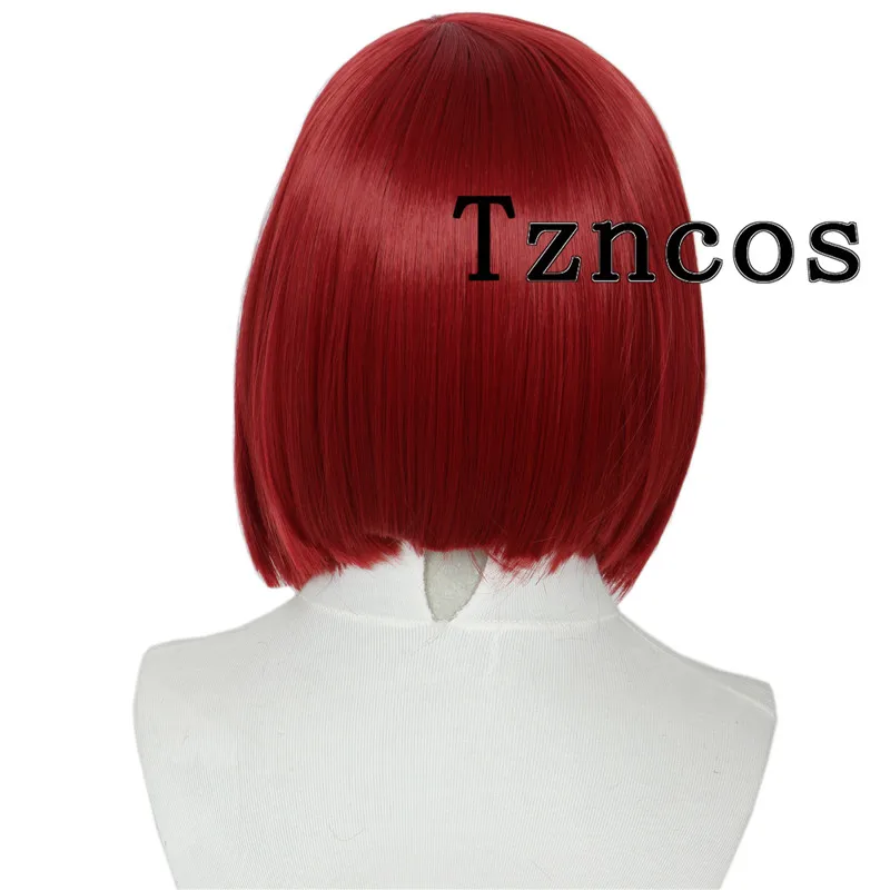 Tzncos شعر مستعار أحمر قصير Yumeno Himiko شعر مستعار صناعي مقاوم للحرارة #2