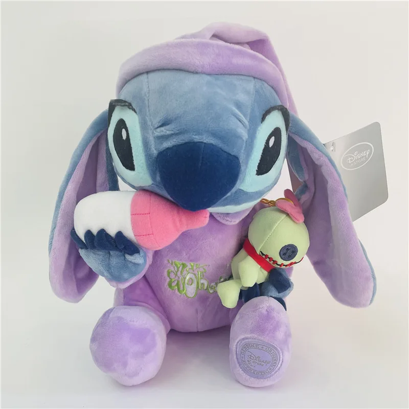 30cm Disney Anime Lilo And Stitch Plush Toys Creativity Stuffed Hand With Holding Baby Bottle Plush Toys Children Birthday Gift