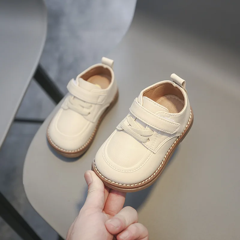 British Style Baby Girls Boys Shoes 2021 Autumn Infant Toddler Shoes Soft Bottom Outdoor Children Kids Casual Leather Shoes