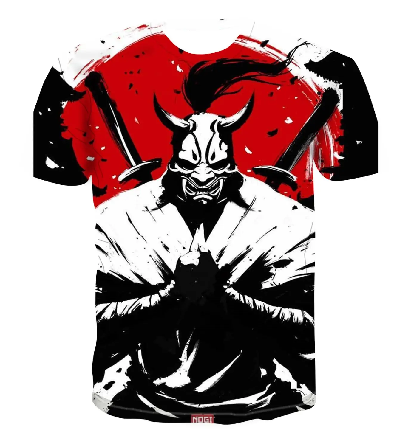 Japanese Samurai 3D Print T-shirt Men Women Fashion O-Neck Short Sleeve T Shirt Harajuku Hip Hop Streetwear Ninja Tees Tops Male