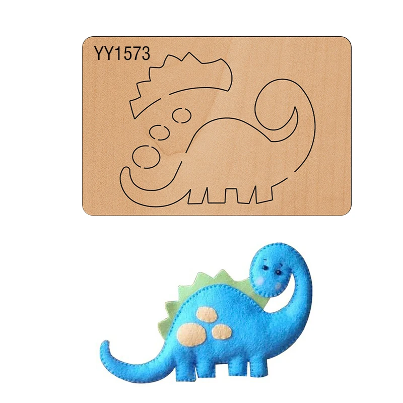 Dinosaur hairpin wood die cutter die YY1573 is compatible with most hand die cutting