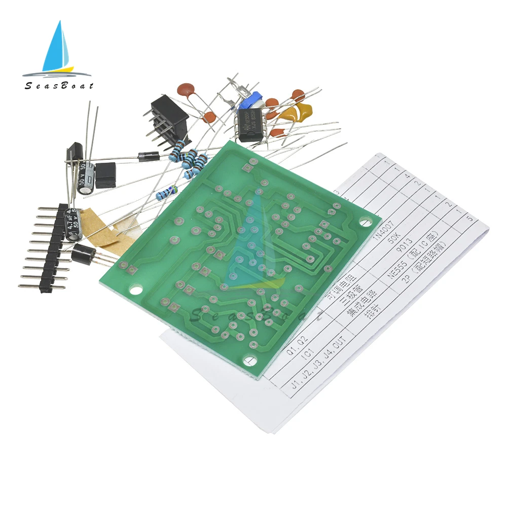DC6-12V modulo generatore di impulsi NE555 sinusoidale/triangolo/generatore di onde quadrate generatore di segnali a forma d'onda multicanale Kit fai da te