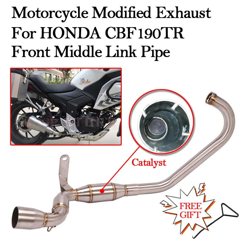 

Slip On Motorcycle Full System Exhaust Modified Muffler Escape Front Middle Link Pipe For Honda CBF190TR CB190R 2019 2020 Years