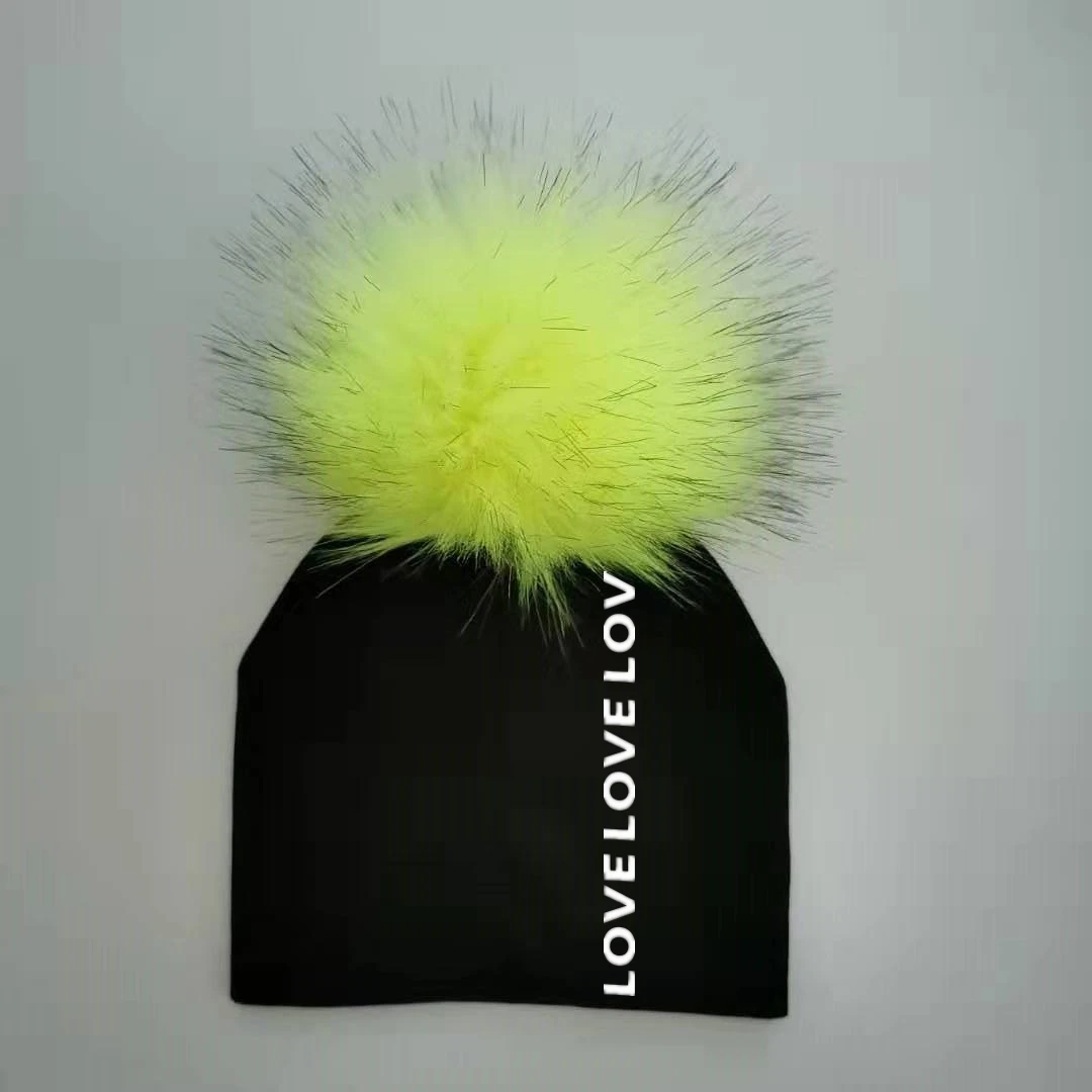 Accesorios para fotos de letras de amor para recién nacido, gorros de algodón para bebé, Pompón, accesorios para niño, gorro para niña pequeña,