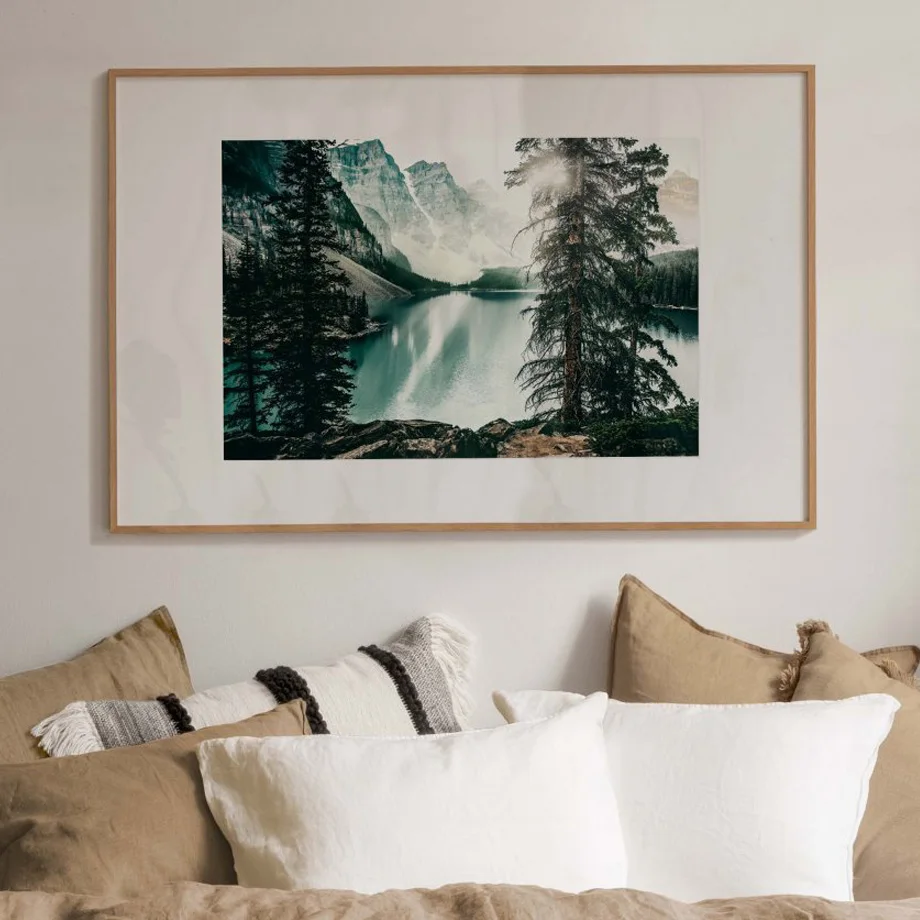 Nature Fog Mountain Forest Lake Plant Wall Art Canvas Painting Nordic Posters And Print Wall Pictures For Living Room Home Decor